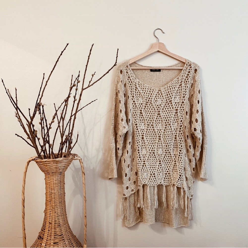 fab'rik Cream Knit Sweater